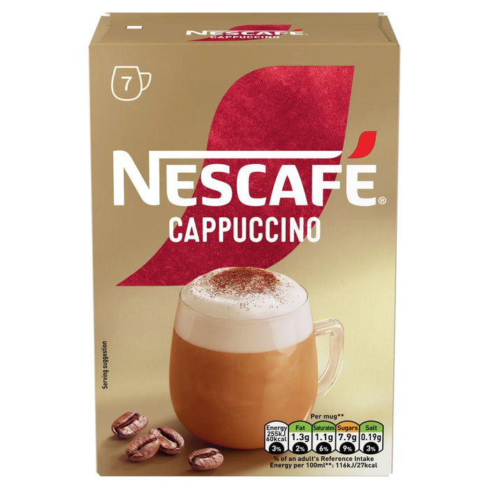 Nescafe Cappuccino Instant Coffee 7 per pack