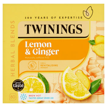 Twinings Té de Limón y Jengibre 80 Bolsitas de Té 