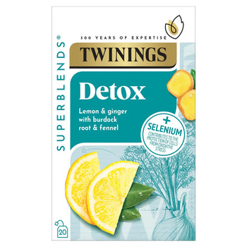 Twinings Superblends Detox con limón, jengibre y hinojo 20 por paquete