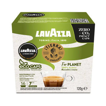 Lavazza Eco Caps Compostable Bio Organic Coffee Capsules 16 par pack