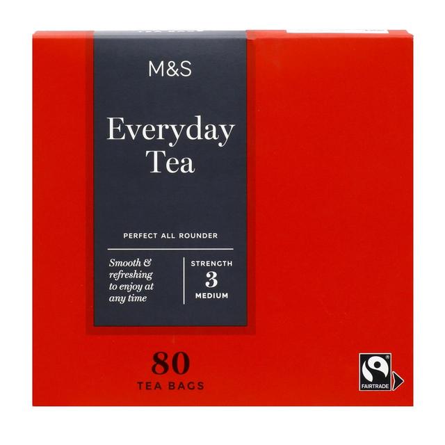 M & S Fairtrade Everyday Teebeutel 80 pro Packung