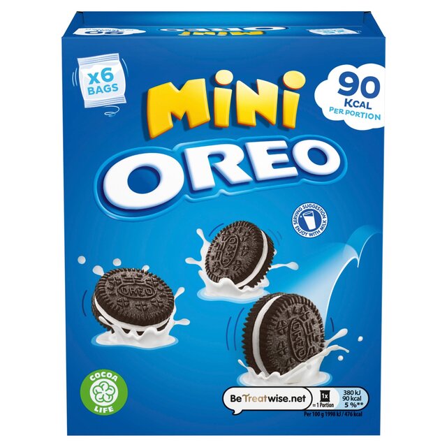 Oreo Mini Chocolate Sandwich Keks Snacks 6 x 25g