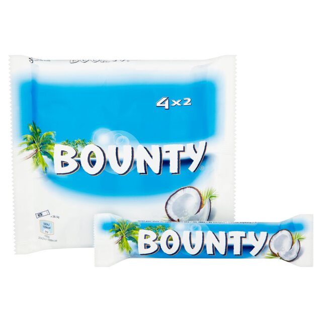 Bounty Coconut Milk Chocolate Duo Barras 4 x 57G