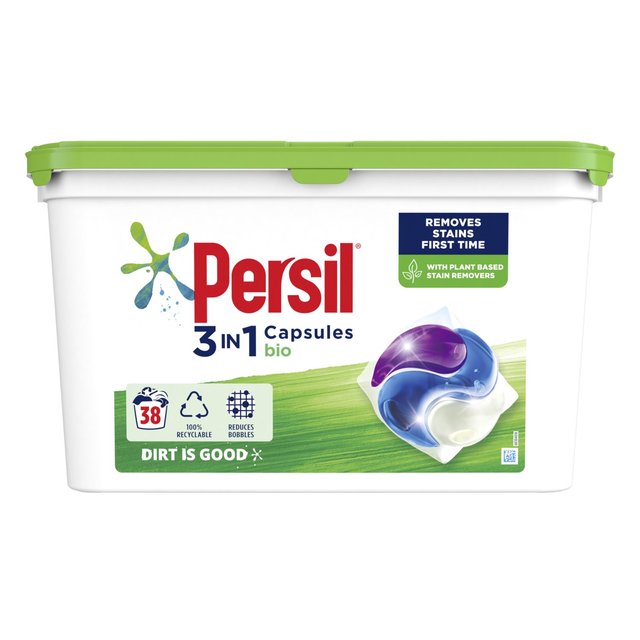Persil 3 in 1 Laundry Washing Capsules Bio 38 per pack