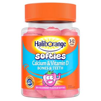 Haliborange Calcium & Vitamin D Softies Strawberry 30 par paquet