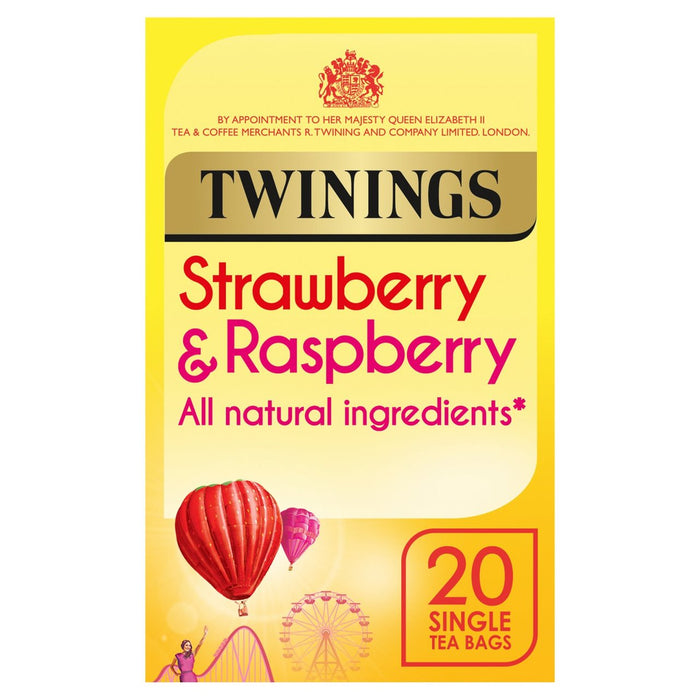Twinings Strawberry & Raspberry Tea 20 Sacs de thé