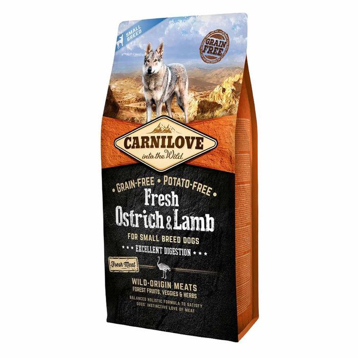 Carnilove Fresh Ostrich & Lamb Small Breed Adult Dog Food 6kg