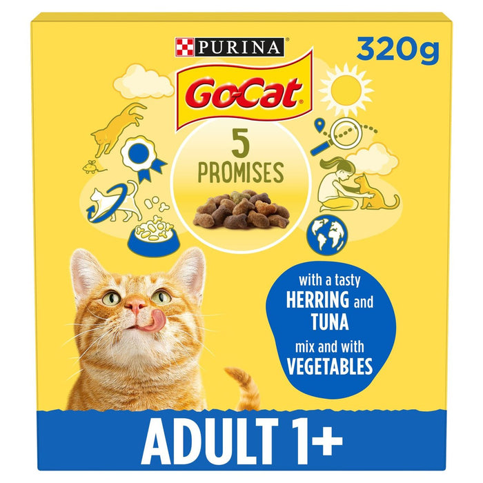 Go-Cat Thunfischhering & Gemüse Trockener Katzenfutter 320g