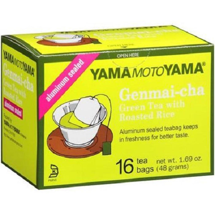 Yamamotoyama Genmai Cha Green Teabag 16 par paquet