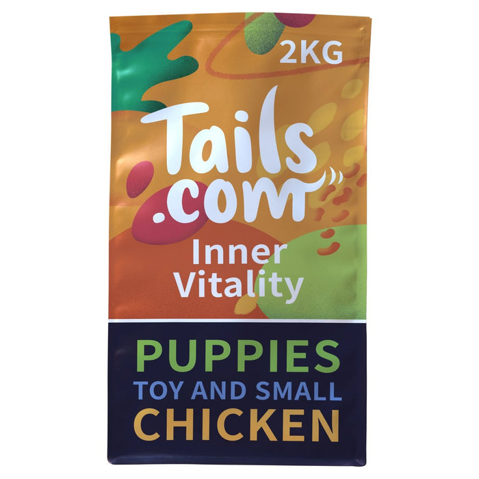 Tails.com Vitalidad interna Toy y pequeño cachorro para perros Del alimento seco pollo 2 kg