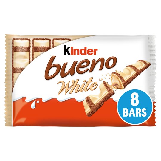 Kinder Bueno Twin Bars Chocolate Blanco 4 x 39g 